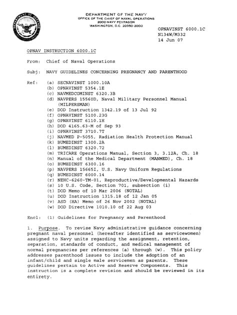 opnav instruction sheet.